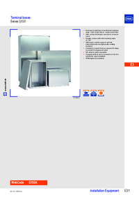 Thumbnail of document Data Sheet - Series G150 Terminal Boxes